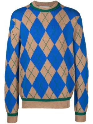 Pringle Of Scotland Argyle Knit Jumper Farfetch