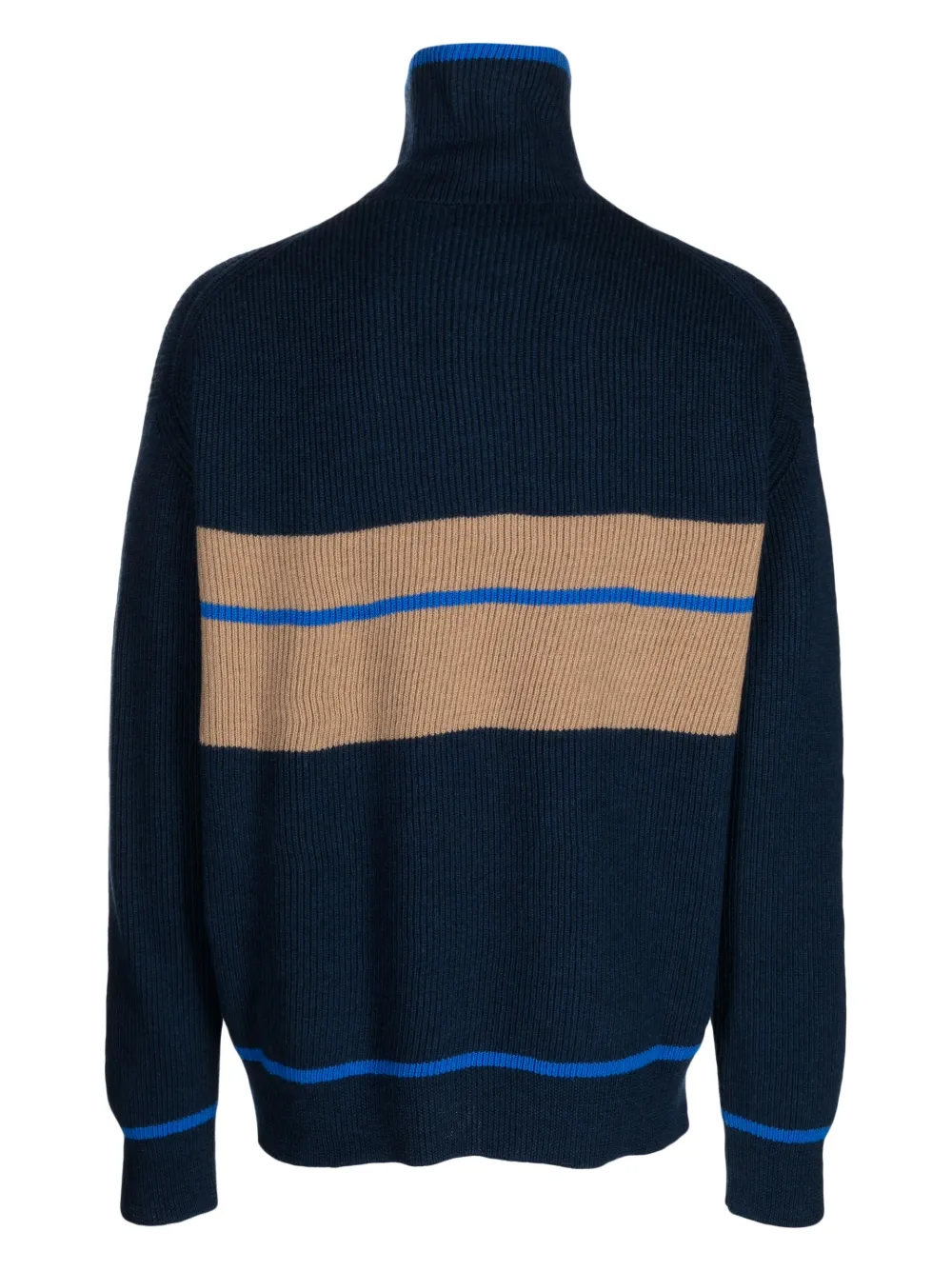 Shop Pringle Of Scotland Half-zip Fastening Wool Jumper In Blue