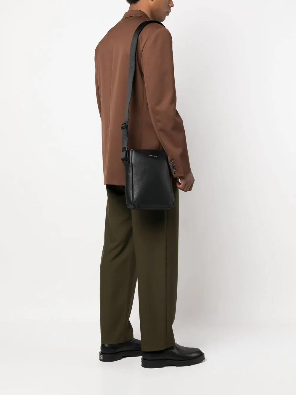 Calvin Klein Messengertas met logoprint - Zwart