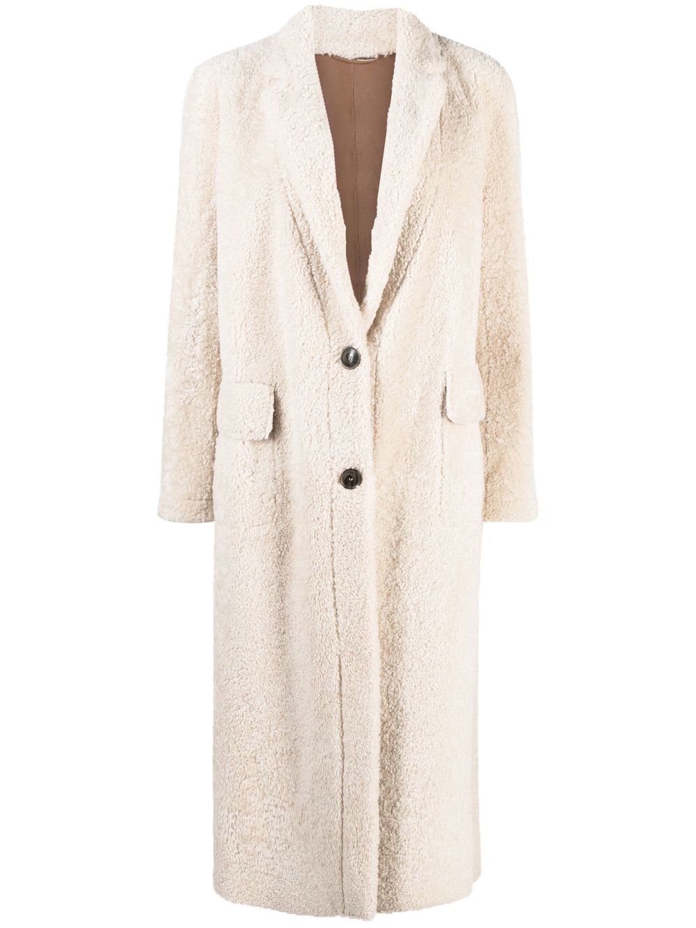 

Simonetta Ravizza Grace single-breasted coat - Neutrals