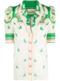 ZIMMERMANN High Tide Sailboat-print short-sleeve shirt - Neutrals