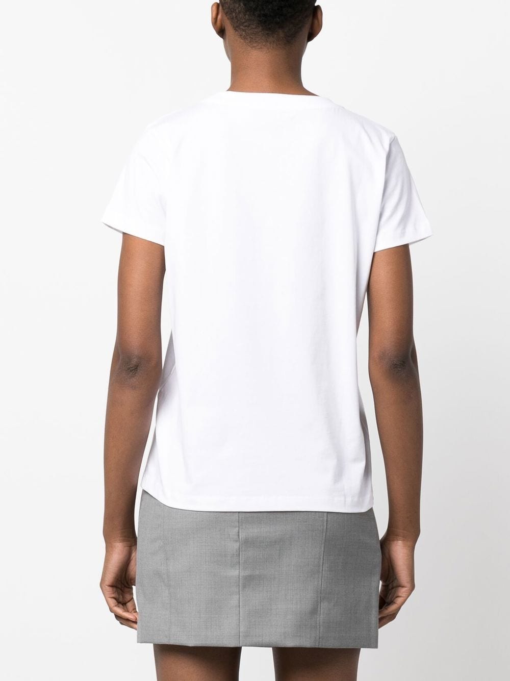 Shop Apc Logo-print Crew Neck T-shirt In White