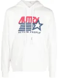 Autry logo-print drawstring hoodie - White