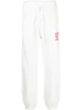 Autry logo-print drawstring track pants - White