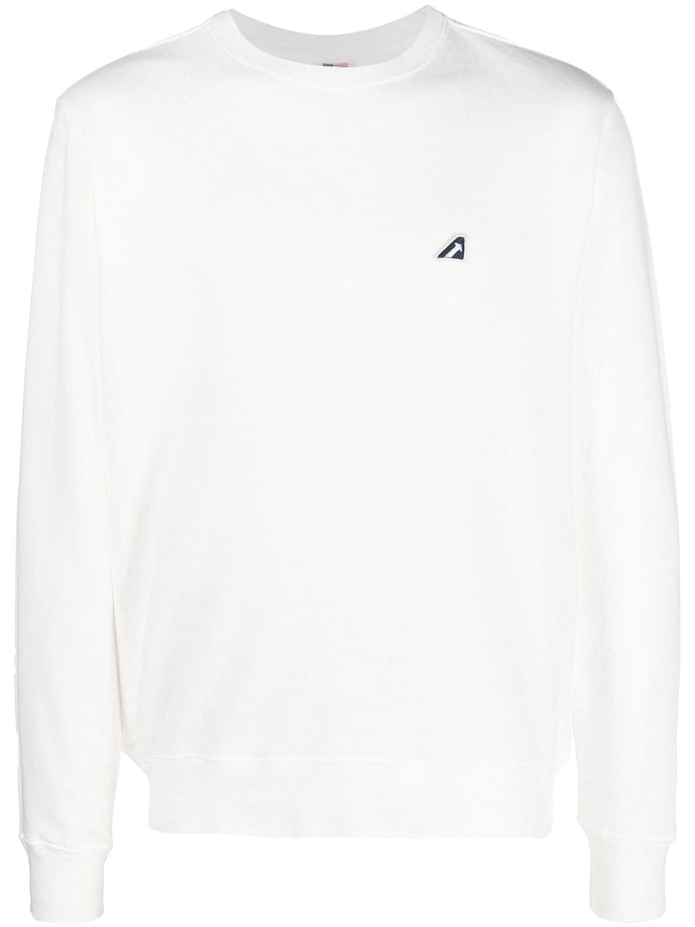 Shop Autry Embroidered-logo Long-sleeve T-shirt In 白色