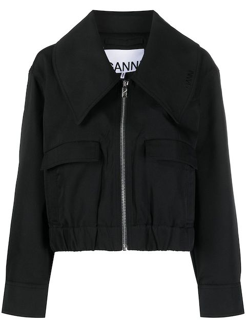 GANNI Jack met oversized kraag