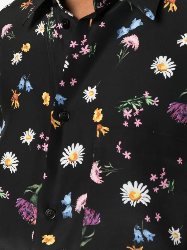 STELLA McCARTNEY ブラック シルク100% 花 ブラウス - メルカリ