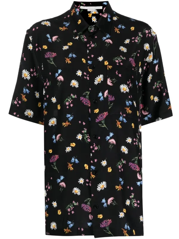 STELLA McCARTNEY ブラック シルク100% 花 ブラウス - メルカリ