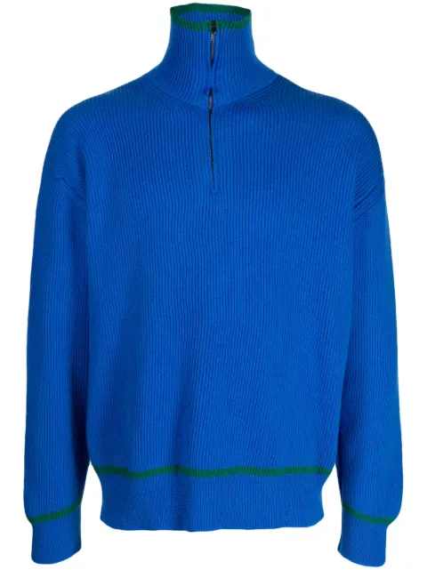 Pringle of Scotland half-zip fastening wool jumper