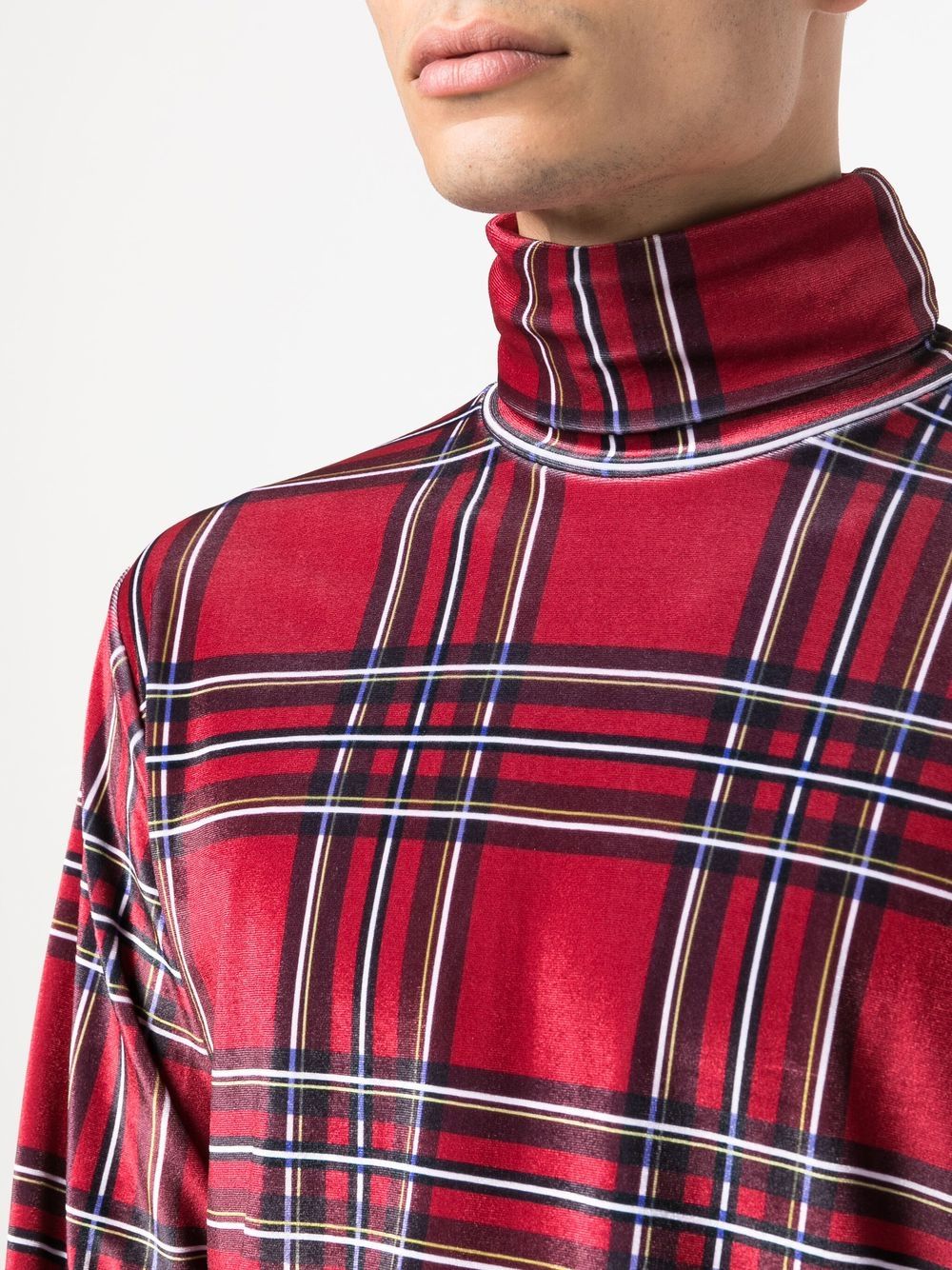 Shop Liberal Youth Ministry Tartan-check Print Knit Jumper In Red