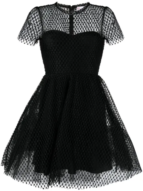 RED Valentino mesh short-sleeve minidress