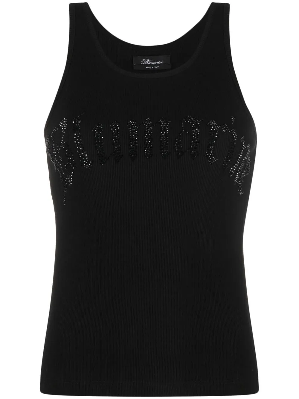 

Blumarine gem-logo crew-neck tank top - Black