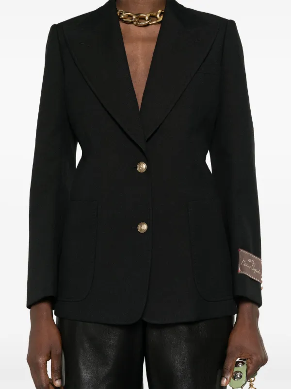 累積売上総額第１位【GUCCI★グッチ】SINGLE BREAST BLAZER Gucci single-breasted Twill Blazer | Black | FARFETCH