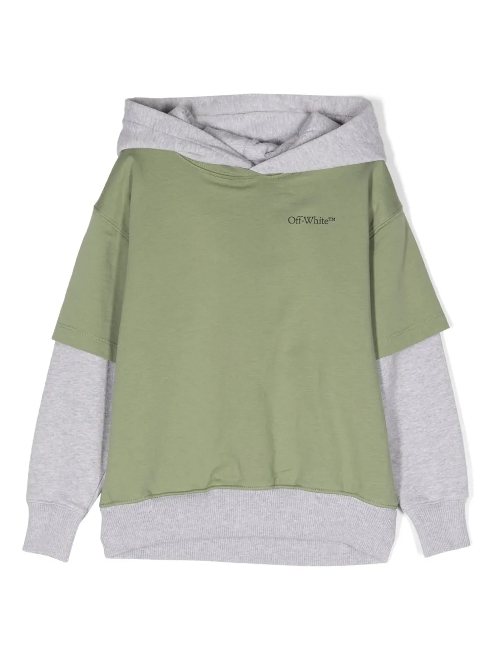 Off-White Kids graphic-print organic cotton sweatshirt - Green