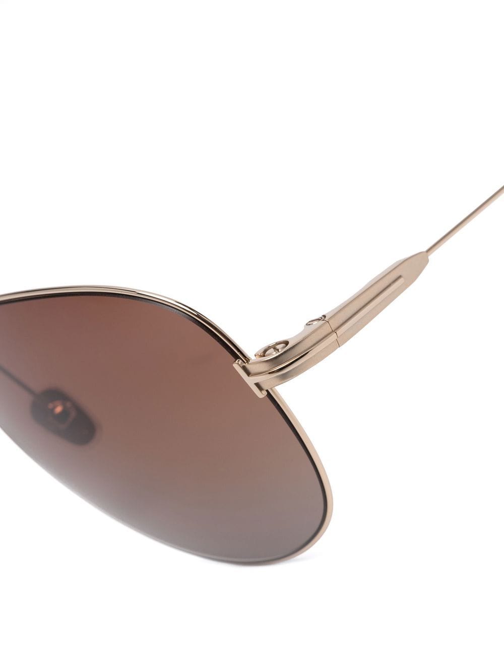 Shop Tom Ford Porscha Round-frame Sunglasses In Gold