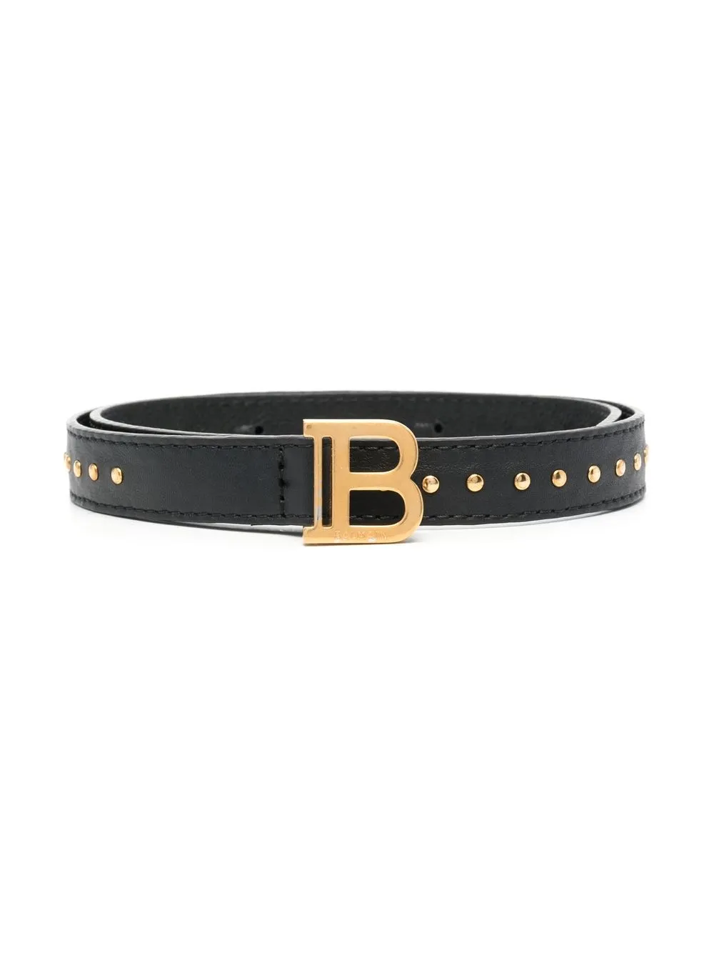 

Balmain Kids eyelet-detail logo-buckle belt - Black