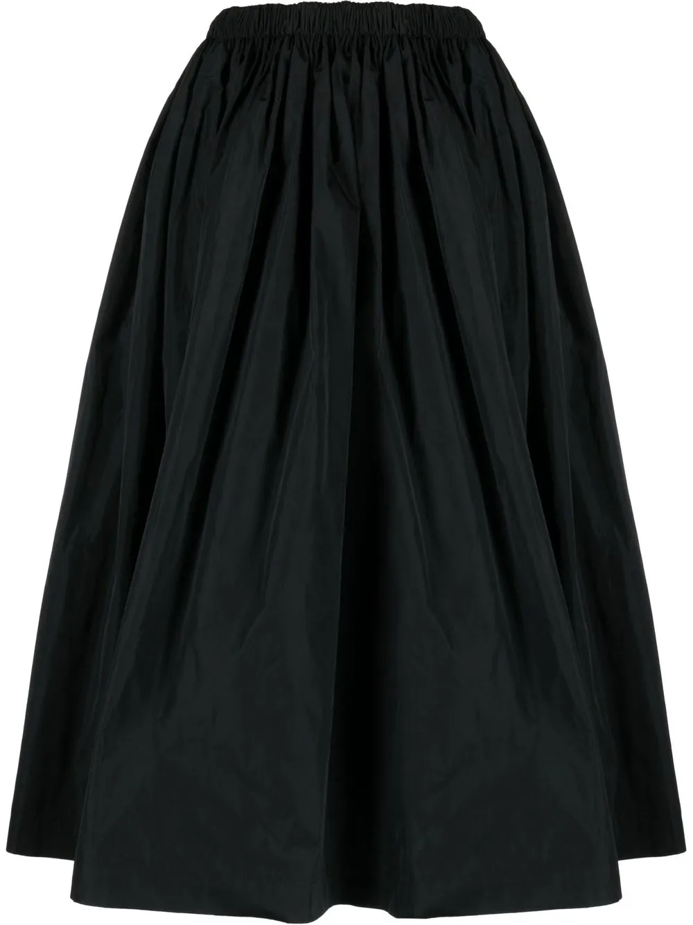 

RED Valentino falda fruncida de cintura alta - Negro