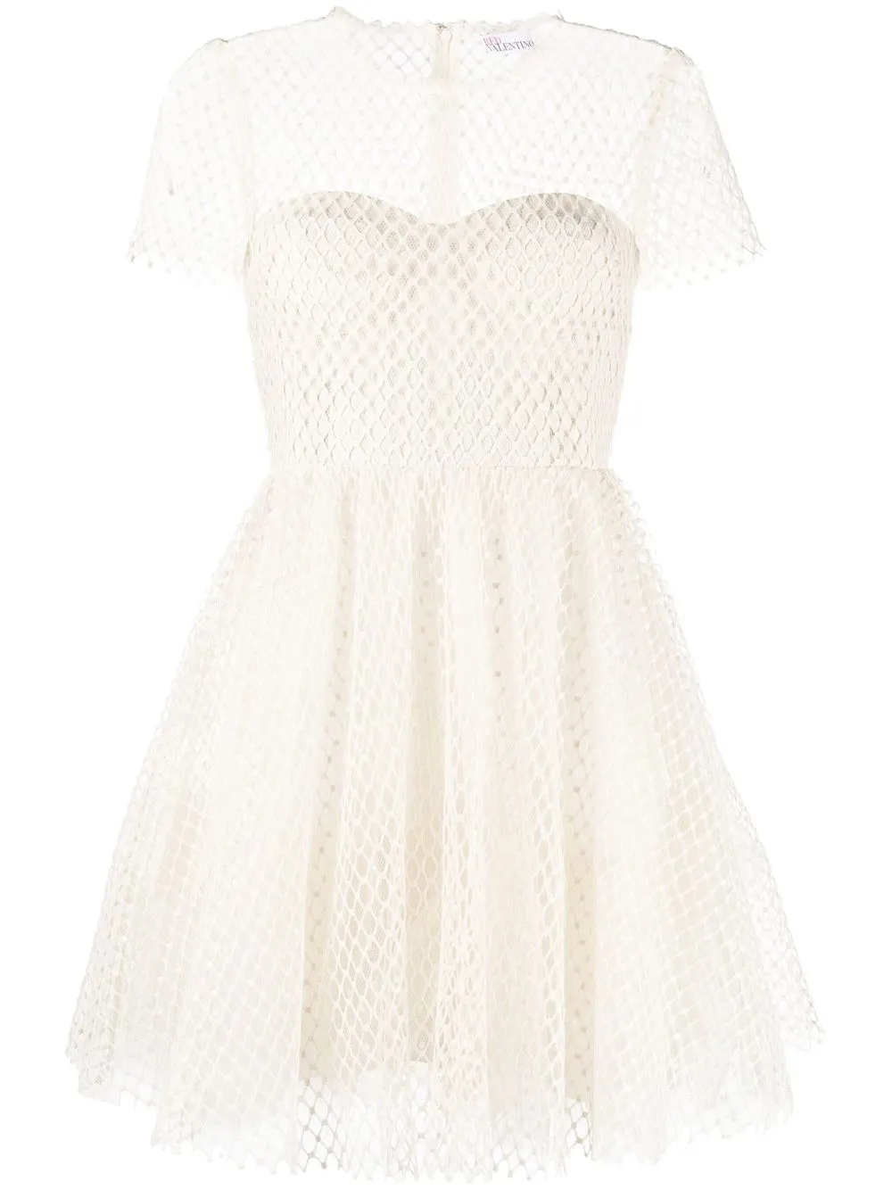 

RED Valentino vestido corto manga corta - Blanco