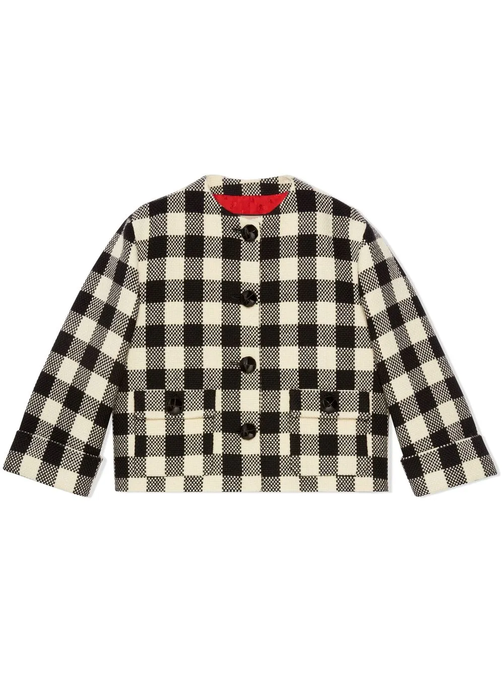 Gucci gingham-check Wool Jacket - Farfetch