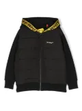 Off-White Kids logo-print padded jacket - Black