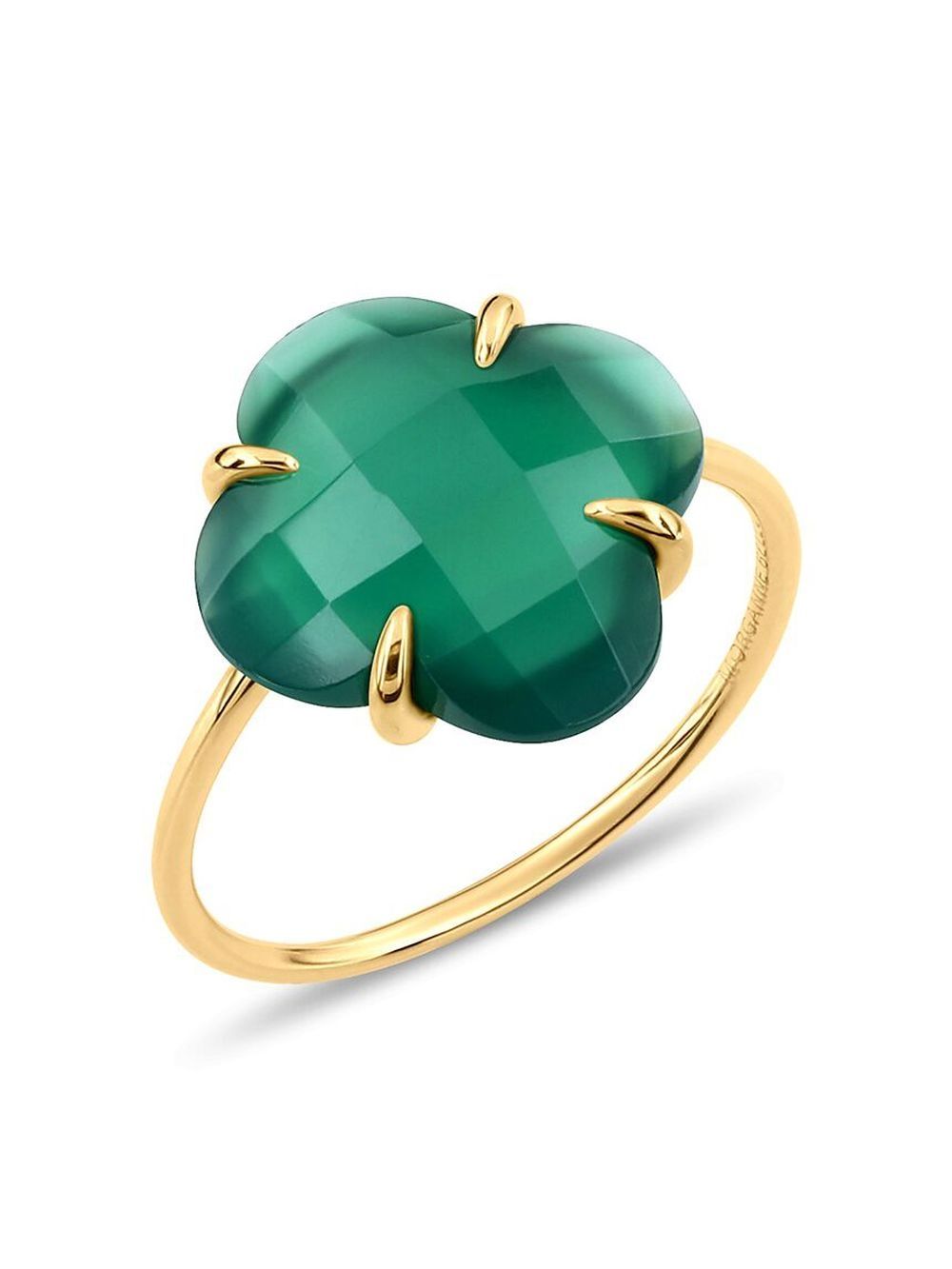 Shop Morganne Bello 18kt Yellow Gold Agate Ring