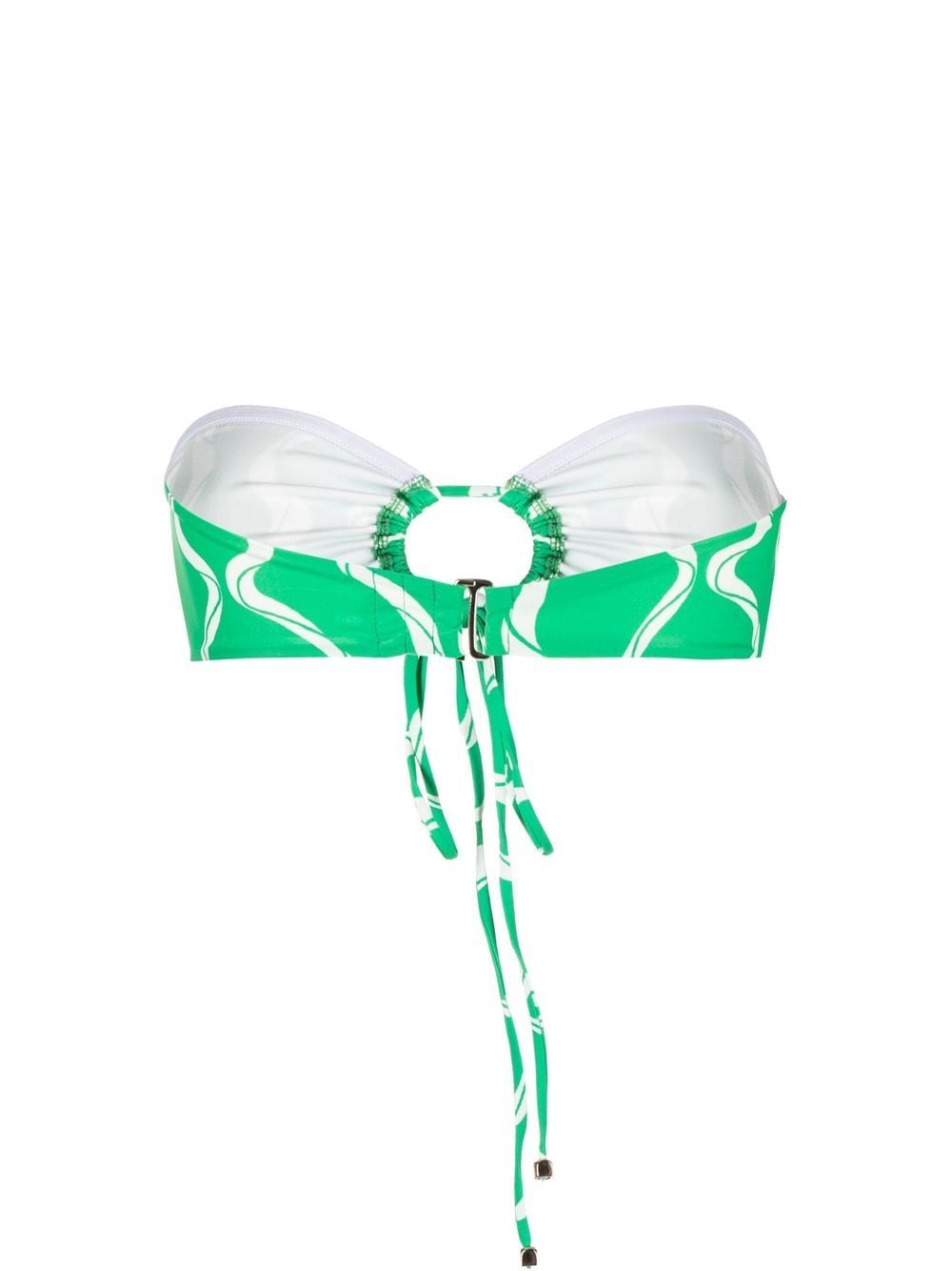 Shop Faithfull The Brand Arriba Bandeau Bikini Top In Green