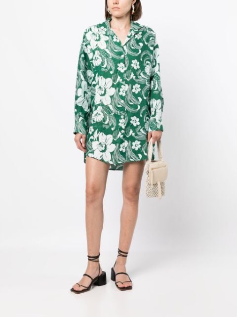 Tortuga floral-print shirt dress