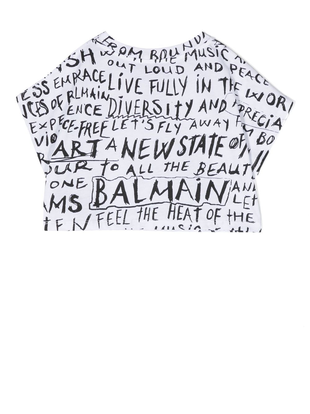 Balmain Kids T-shirt met logoprint - Wit