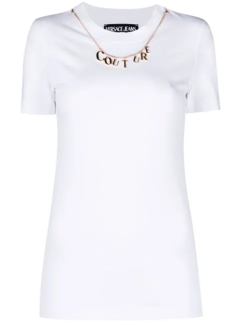 Versace Jeans Couture playera con cuello redondo manga corta