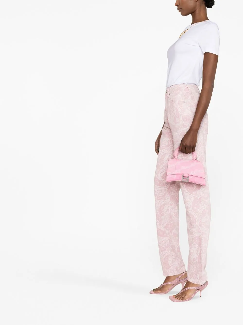 Versace Jeans Couture T-shirt Mit Rundem Ausschnitt In White