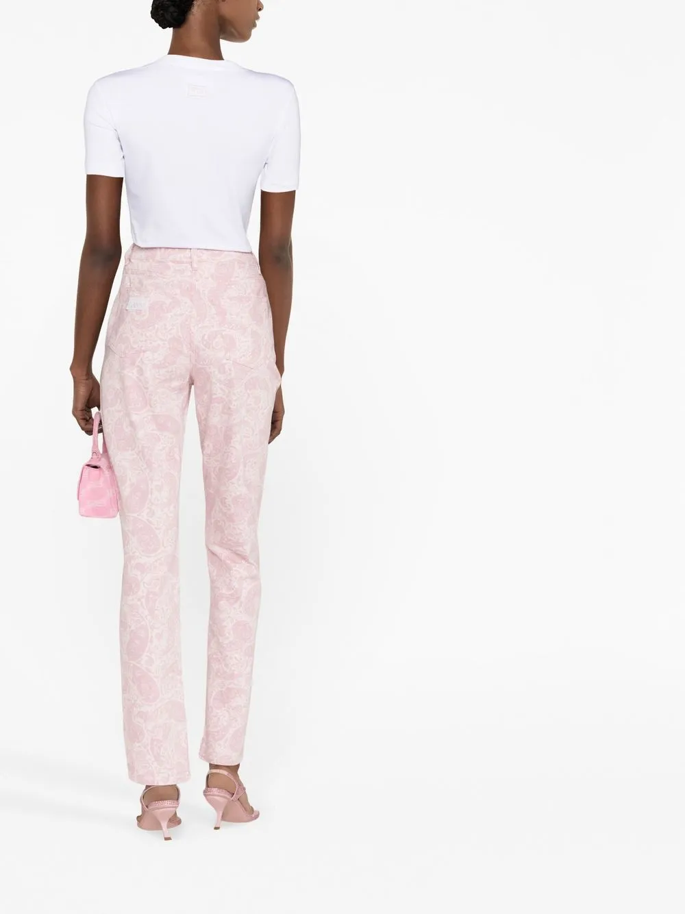 Versace Jeans Couture T-shirt Mit Rundem Ausschnitt In White