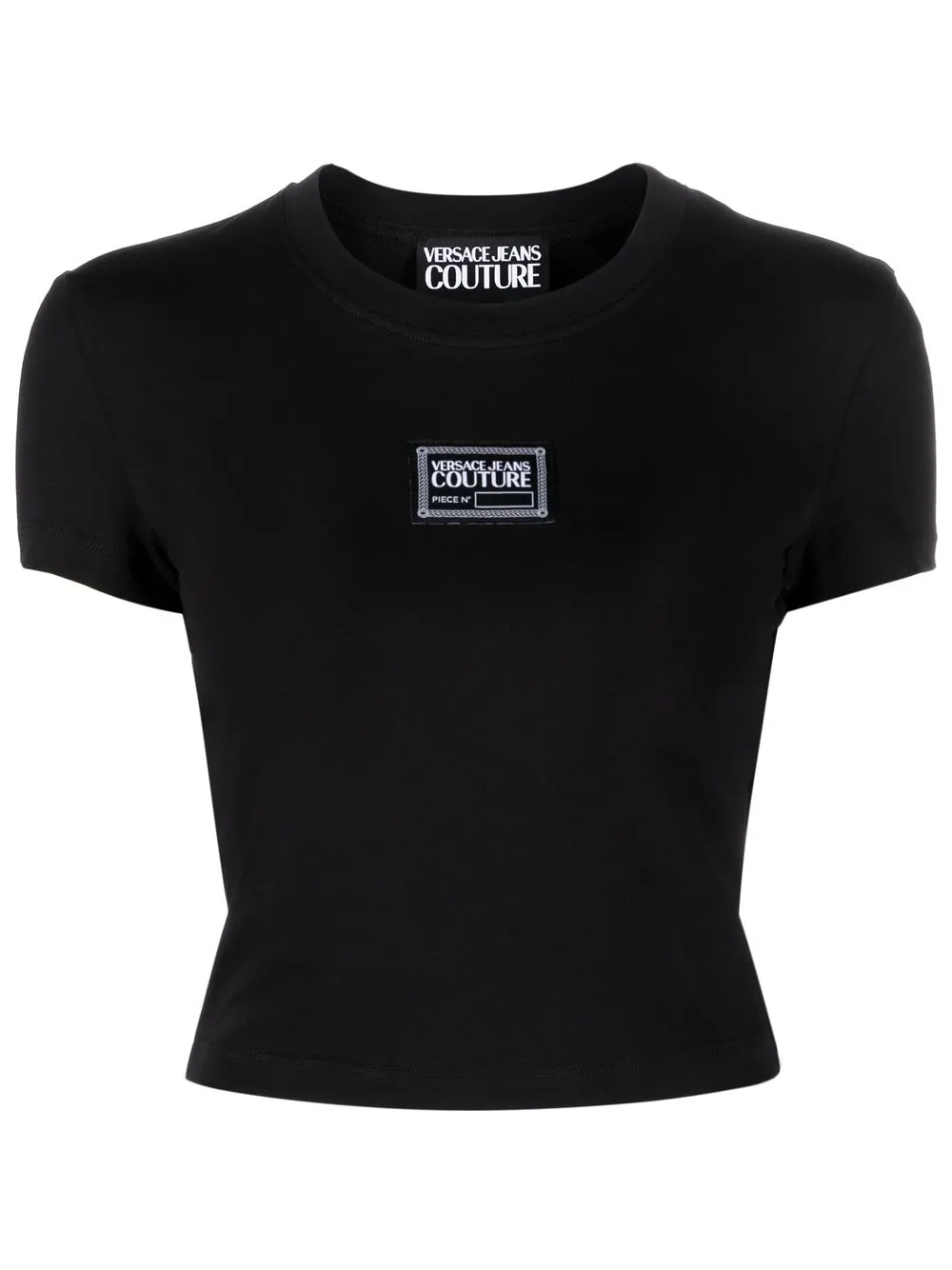 

Versace Jeans Couture logo-print cropped T-Shirt - Black