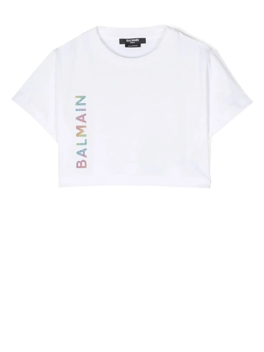 

Balmain Kids playera manga corta con logo estampado - Blanco