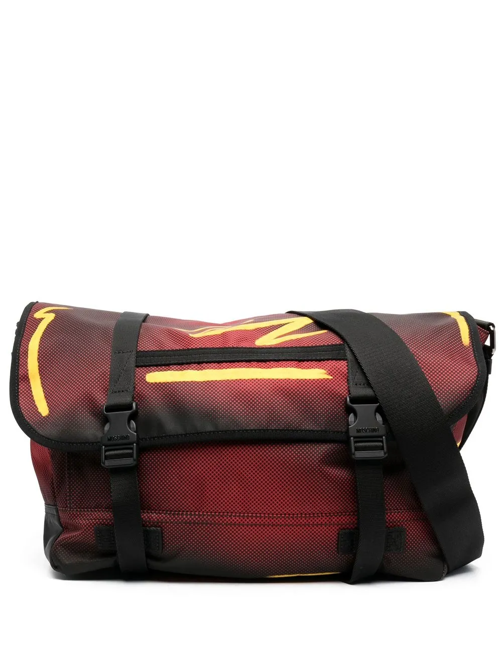 Moschino abstract-print shoulder bag - Red