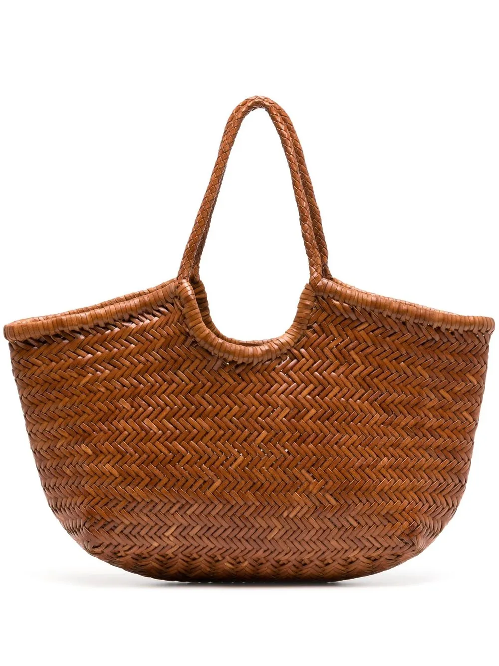 

DRAGON DIFFUSION woven leather basket bag - Brown