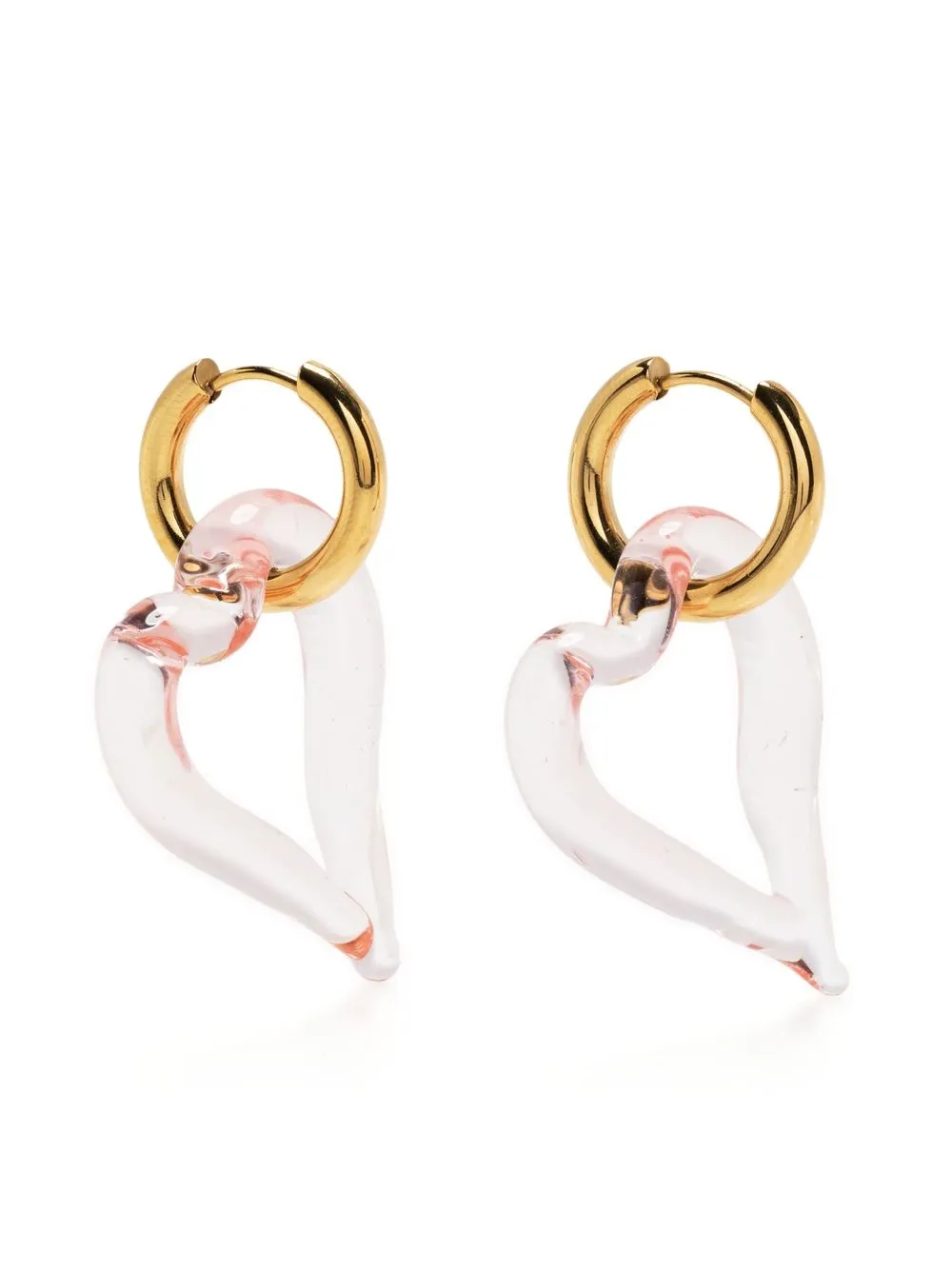 

Sandralexandra Heart of Glass hoop earrings - Pink