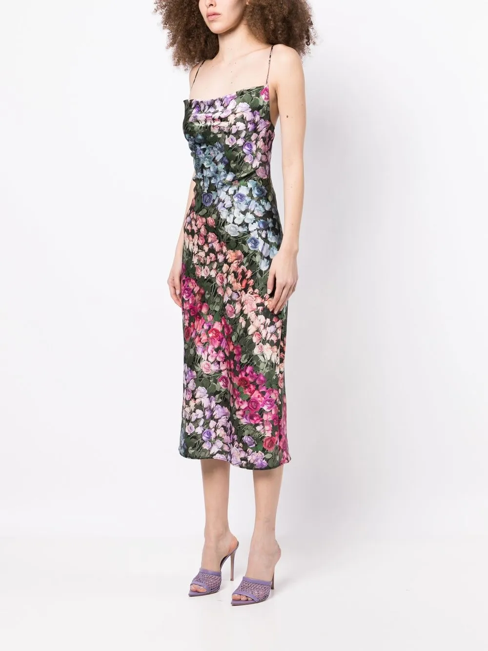 Fleur Du Mal Kleid Mit Rosen-print In Multicolour