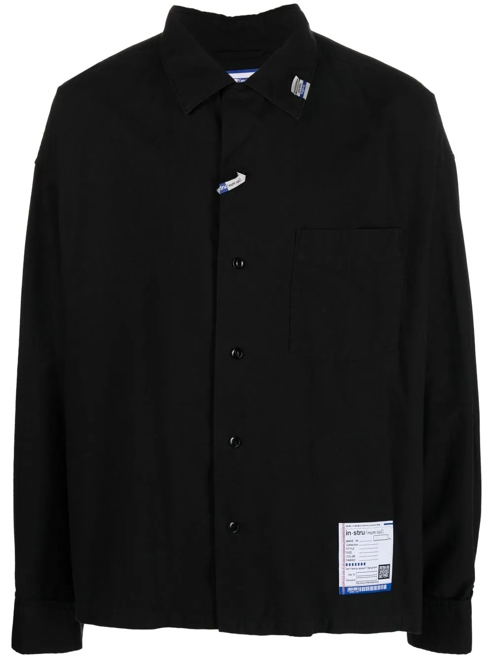 

Maison Mihara Yasuhiro logo-patch long-sleeve shirt - Black