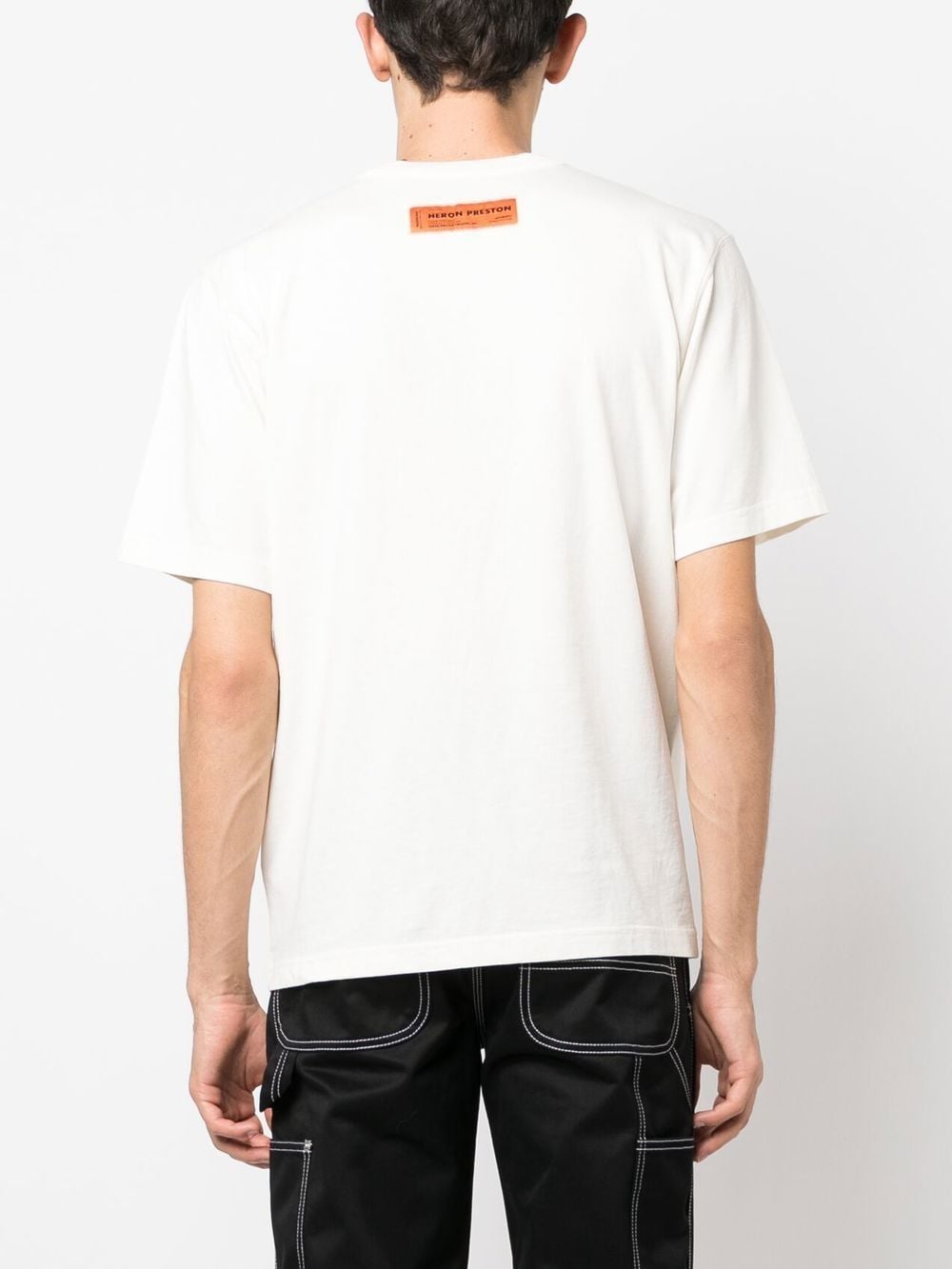 Shop Heron Preston Misprinted Graphic-print T-shirt In White