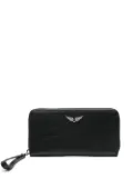 Zadig&Voltaire logo-detail leather purse - Black
