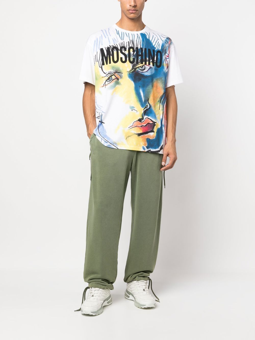 Moschino T-shirt met print - Wit
