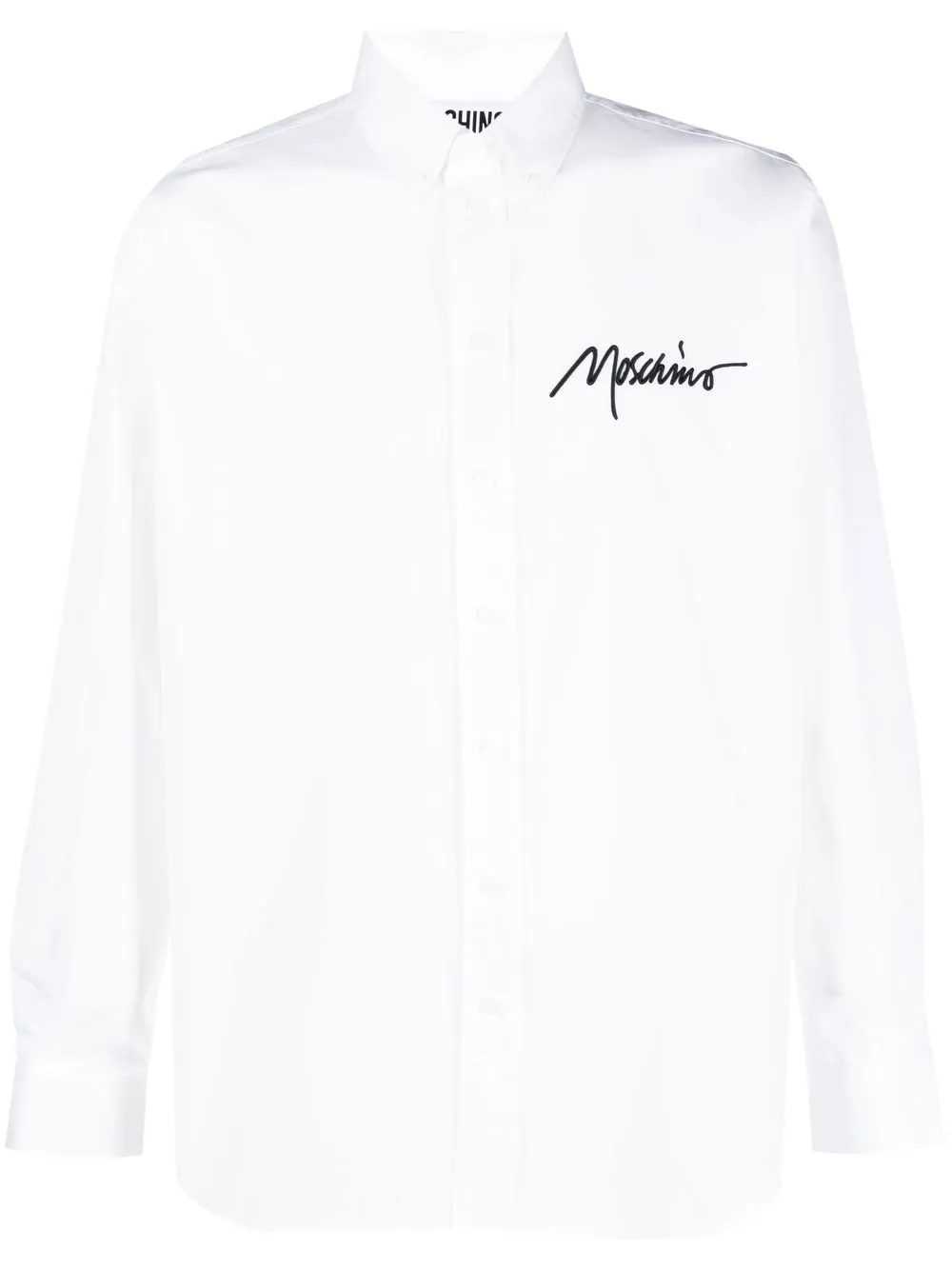 

Moschino camisa con logo bordado - Blanco