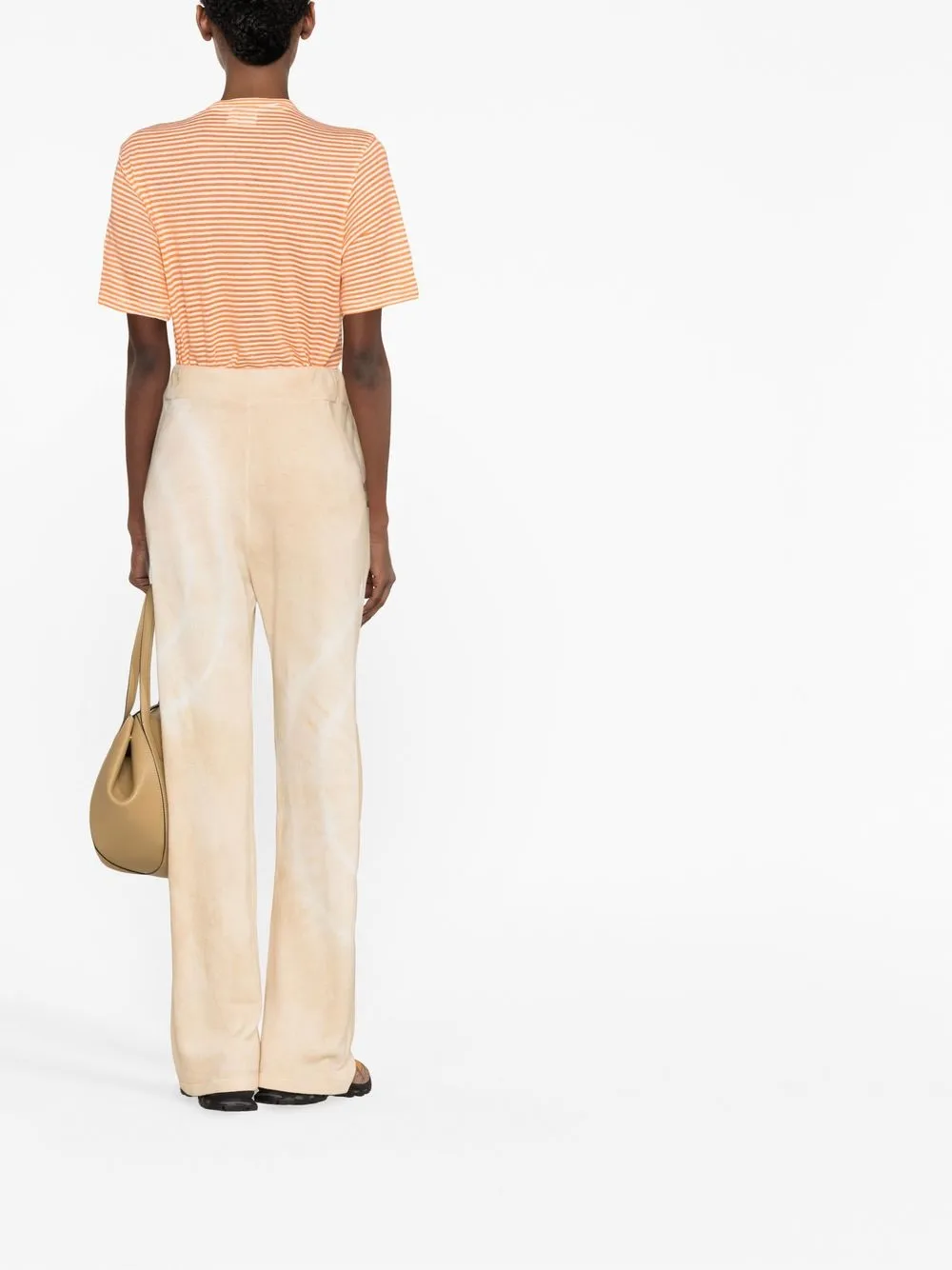 Isabel Marant Étoile Horizontal Stripe-pattern T-shirt In Orange