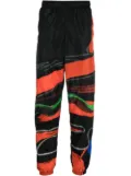 Moschino abstract-print track pants - Black