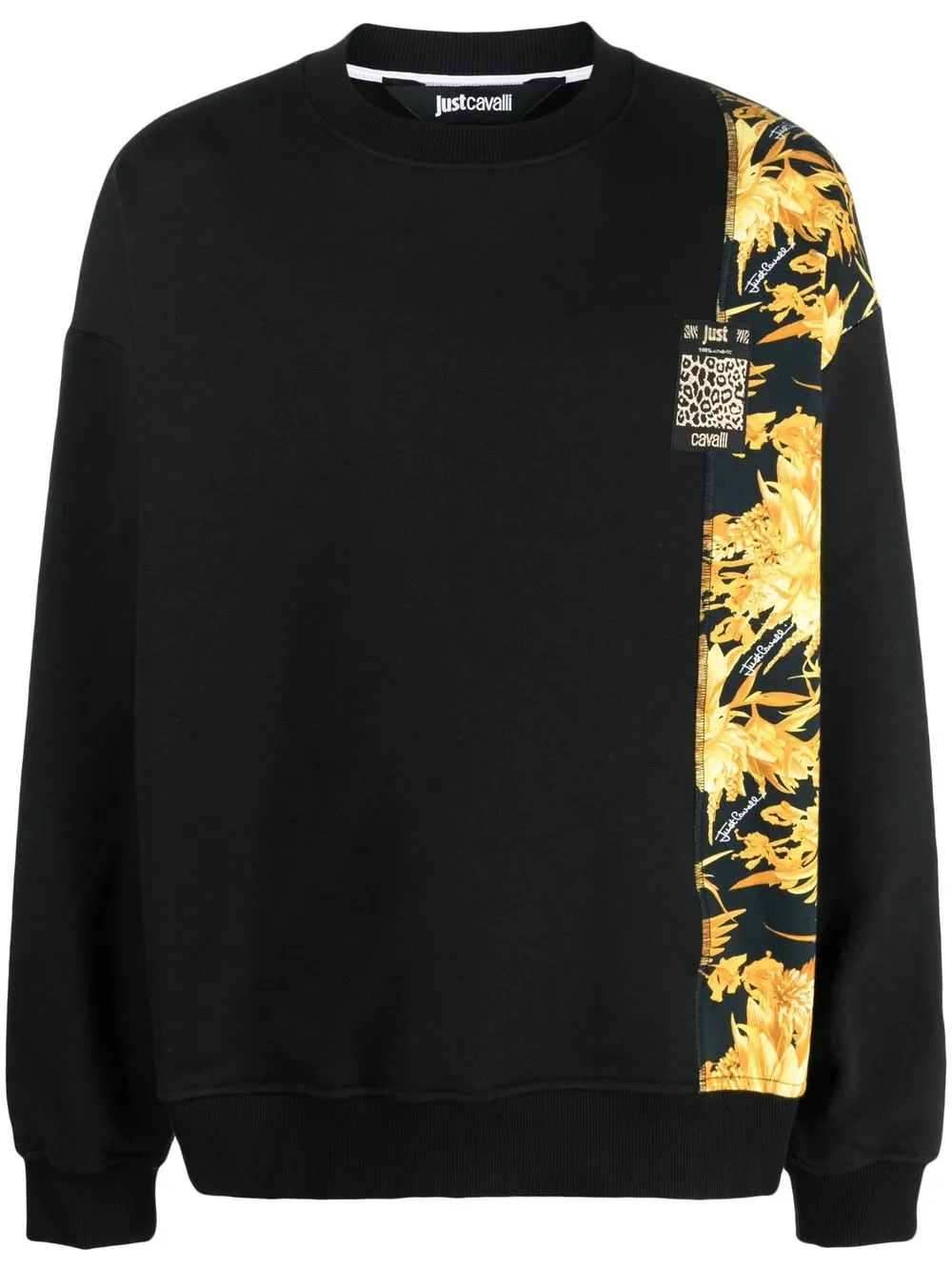 

Just Cavalli logo-print crew neck sweater - Black