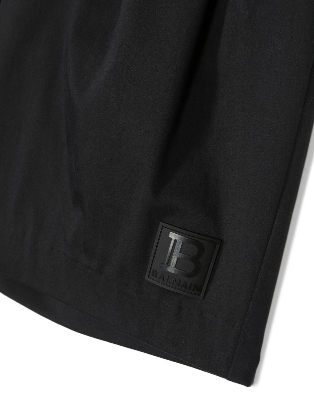 Shop Balmain Pleated Tailored Shorts In 黑色