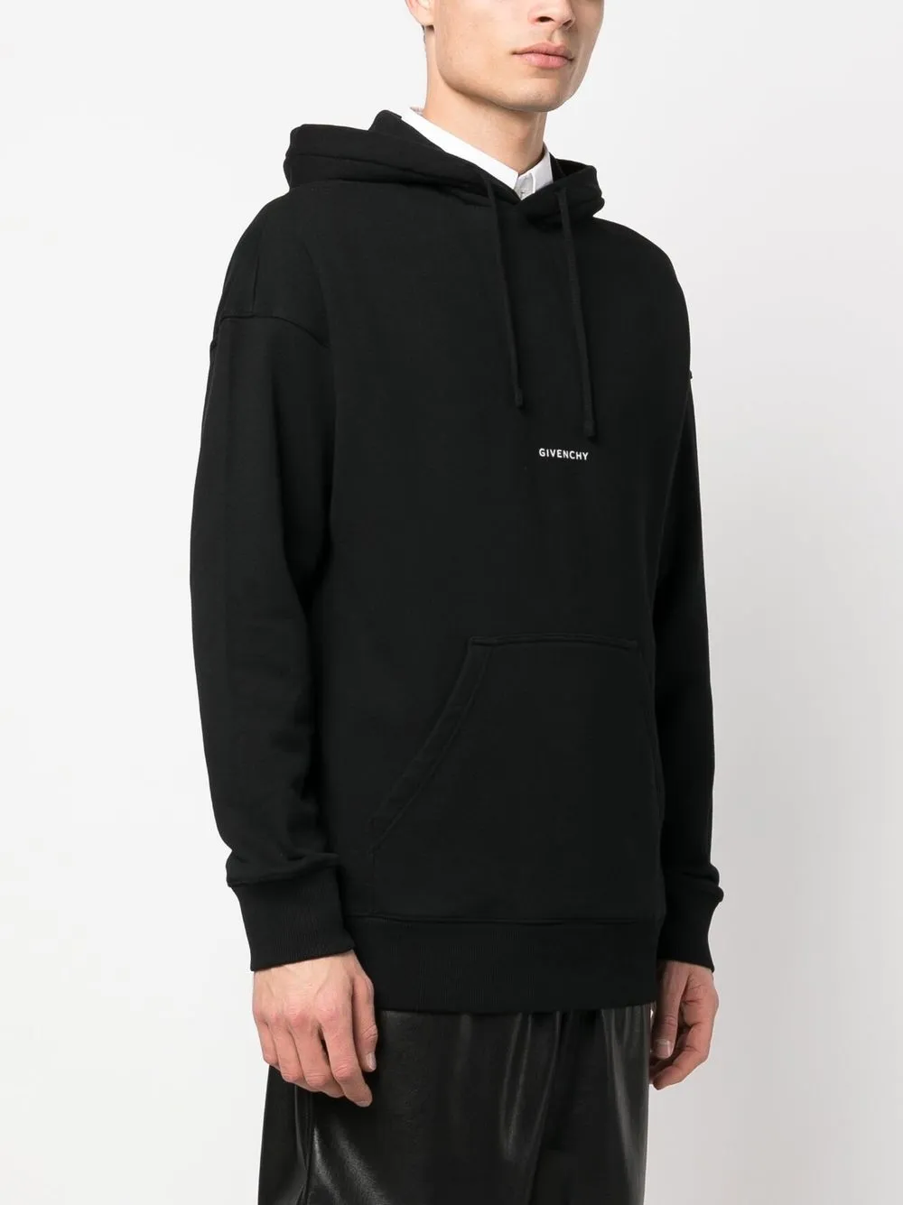 logo-print drawstring hoodie