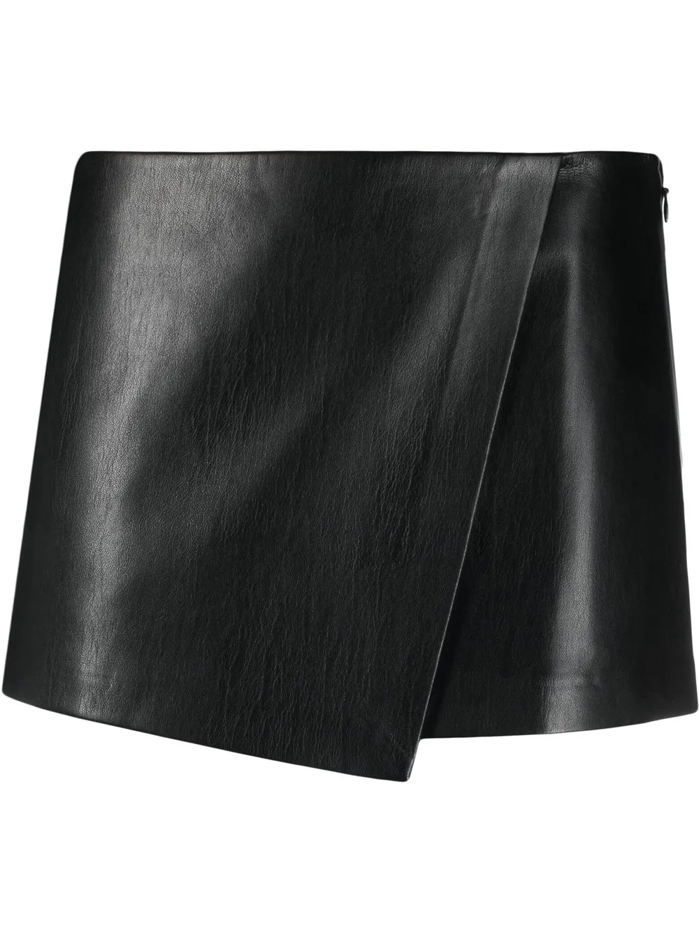 

THE ANDAMANE faux-leather mini skirt - Black