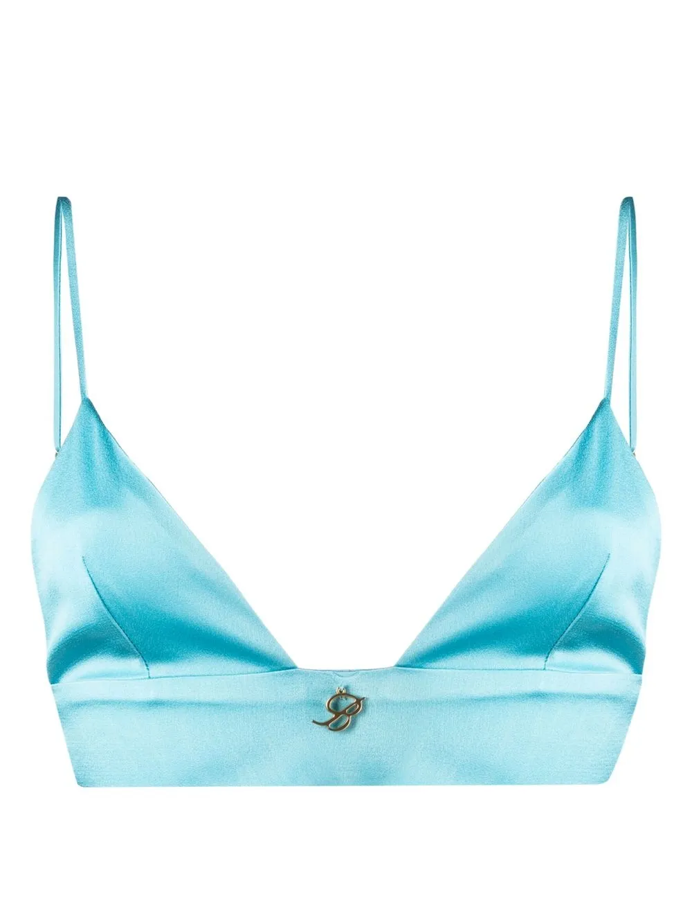 

Blumarine B satin bralette - Blue