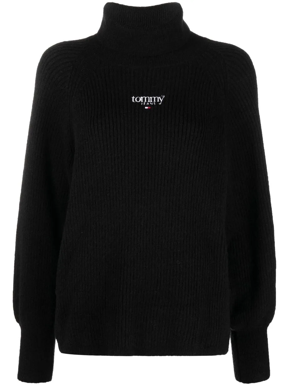 

Tommy Jeans suéter con cuello vuelto y logo bordado - Negro